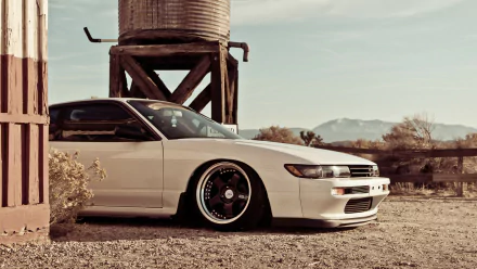 white car Nissan Silvia S13 car vehicle Nissan Silvia HD Desktop Wallpaper | Background Image