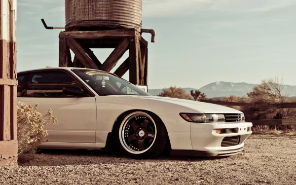 white car Nissan Silvia S13 car vehicle Nissan Silvia HD Desktop Wallpaper | Background Image