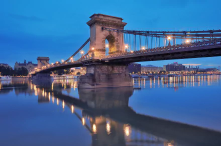 Hungary Budapest man made Chain Bridge HD Desktop Wallpaper | Background Image