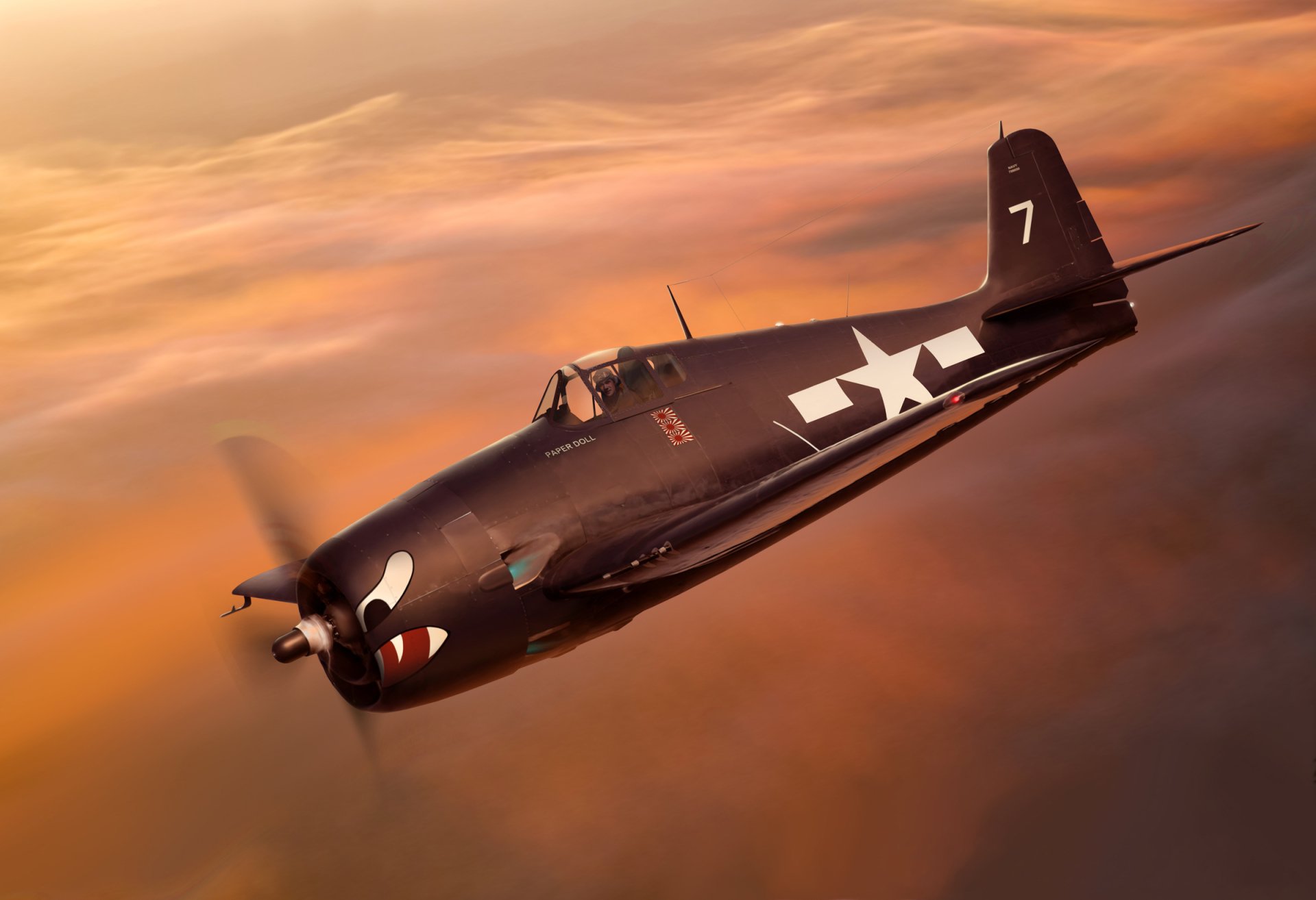 Download Military Grumman F6F Hellcat HD Wallpaper
