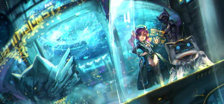 hologram robot Sci Fi Anime Original Sci Fi Anime HD Desktop Wallpaper | Background Image