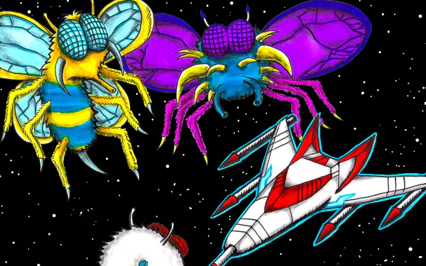 video game galaga HD Desktop Wallpaper | Background Image