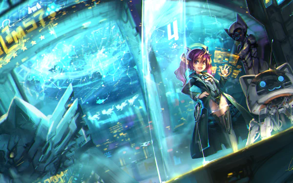 hologram robot Sci Fi Anime Original Sci Fi Anime HD Desktop Wallpaper | Background Image