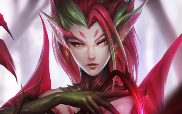 Video Game League Of Legends Zyra Thorns Plant Fantasy HD Wallpaper | Background Image