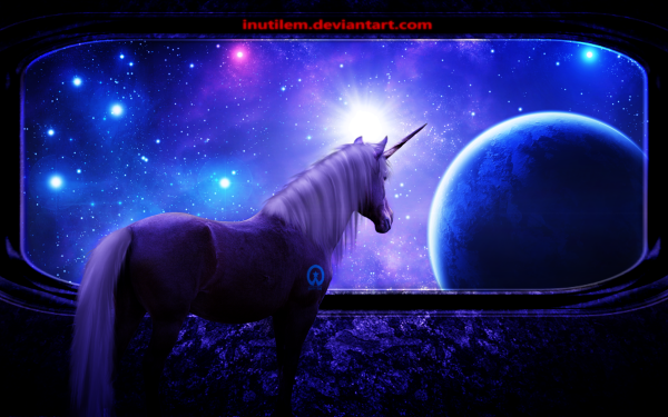 Sci Fi Animal Unicorn Ship Window HD Wallpaper | Background Image