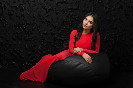 red dress dress woman model HD Desktop Wallpaper | Background Image