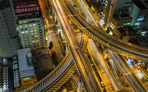 Japan highway man made Osaka HD Desktop Wallpaper | Background Image