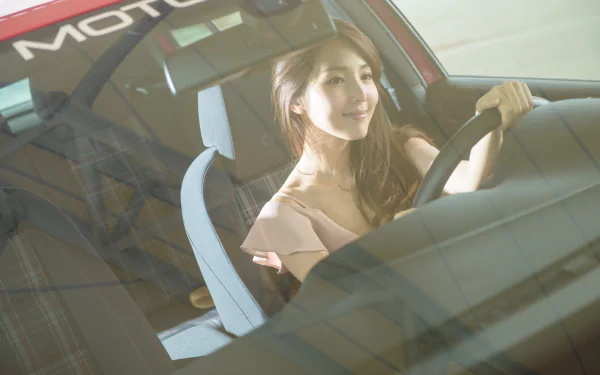 asian Taiwanese car smile model woman Catherine HD Desktop Wallpaper | Background Image
