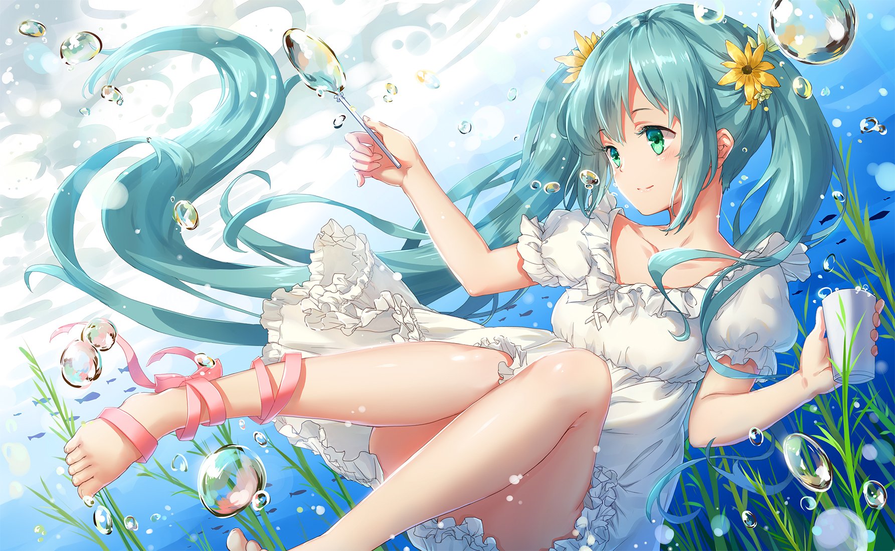 Underwater Miku Dreams - HD Wallpaper by -nanoka-