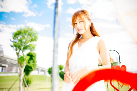 sky Taiwanese asian model woman Xiao Xi HD Desktop Wallpaper | Background Image