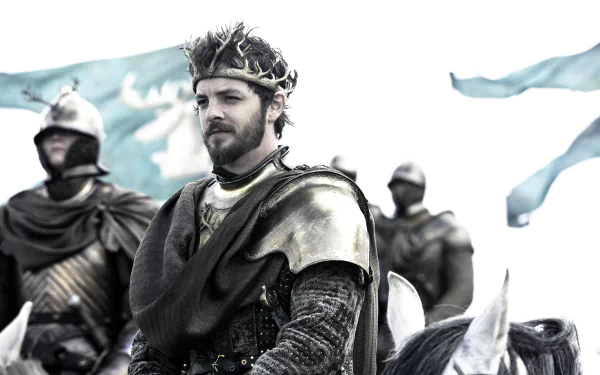 Gethin Anthony as Renly Baratheon from the TV show Game of Thrones, featured in an HD PC desktop wallpaper background.