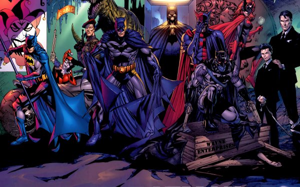 Comics Batman Harley Quinn Batwoman Kate Kane Alfred Pennyworth Batman: Battle for the Cowl Tim Drake Jason Todd Damian Wayne Fondo de pantalla HD | Fondo de Escritorio