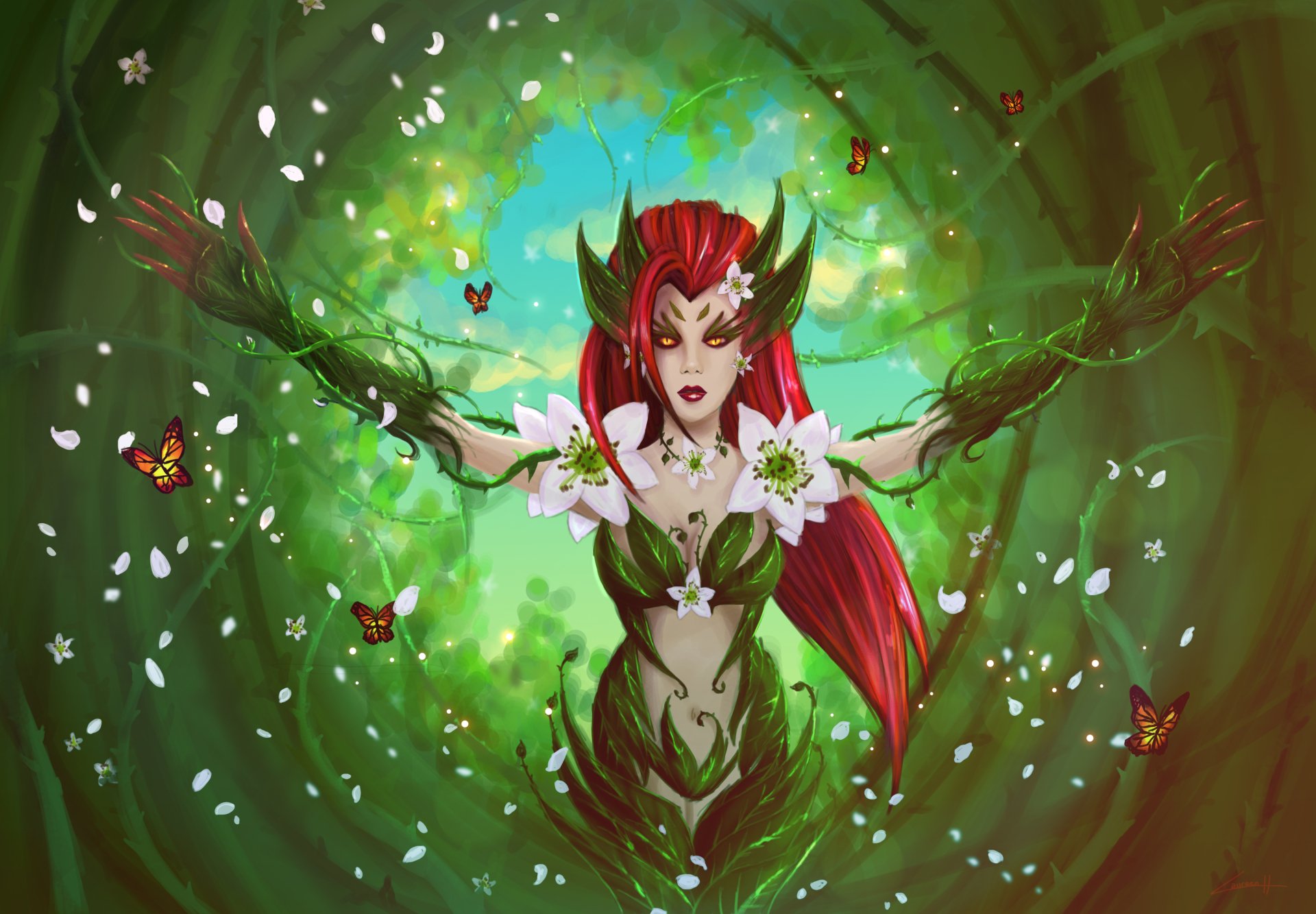Download Zyra (League Of Legends) Video Game League Of Legends HD Wallpaper by SSG21