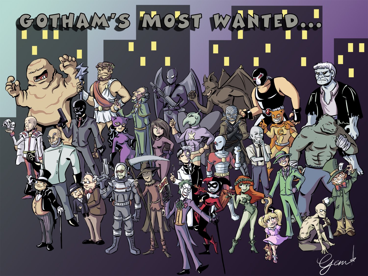 Download Penguin (DC Comics) Scarecrow (Batman) Riddler (DC Comics) Two-Face Catwoman Bane (DC Comics) Poison Ivy Joker Mr. Freeze (DC Comics) Comic Batman Wallpaper