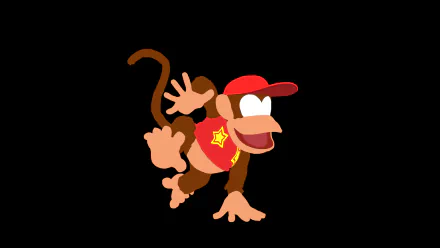minimalist Super Smash Bros. Nintendo Diddy Kong video game Super Smash Bros. for Nintendo 3DS and Wii U Minimalist Gaming HD Desktop Wallpaper | Background Image