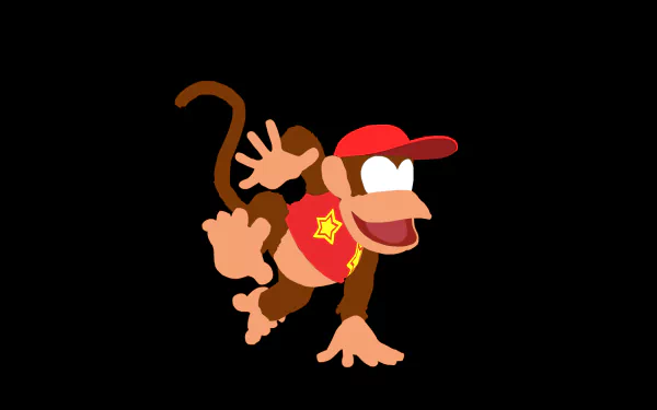minimalist Super Smash Bros. Nintendo Diddy Kong video game Super Smash Bros. for Nintendo 3DS and Wii U Minimalist Gaming HD Desktop Wallpaper | Background Image
