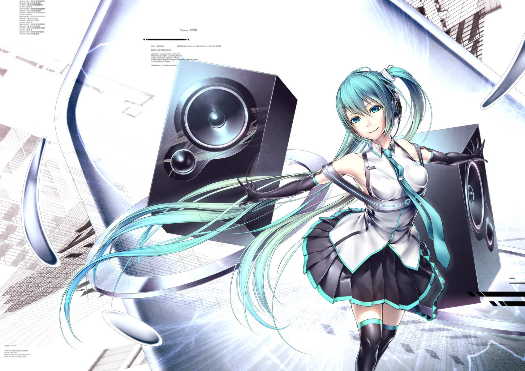 Download Hatsune Miku Anime Vocaloid Wallpaper by Oki1987