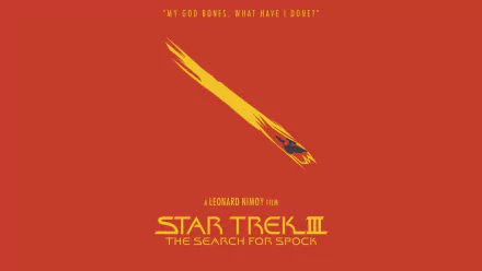 minimalist Star Trek III The Search for Spock Star Trek movie HD Desktop Wallpaper | Background Image