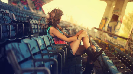 stadium woman mood HD Desktop Wallpaper | Background Image