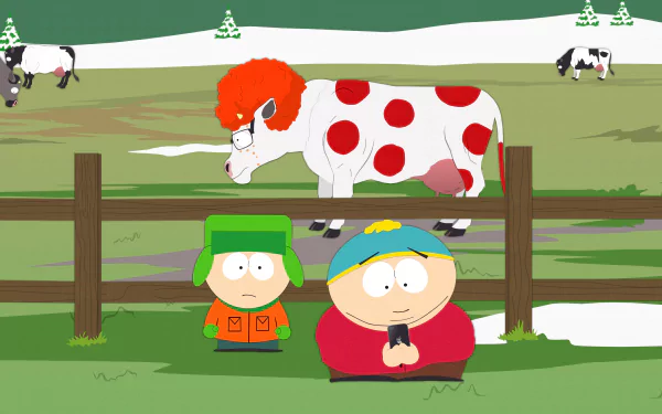 cow Kyle Broflovski Eric Cartman TV Show South Park HD Desktop Wallpaper | Background Image