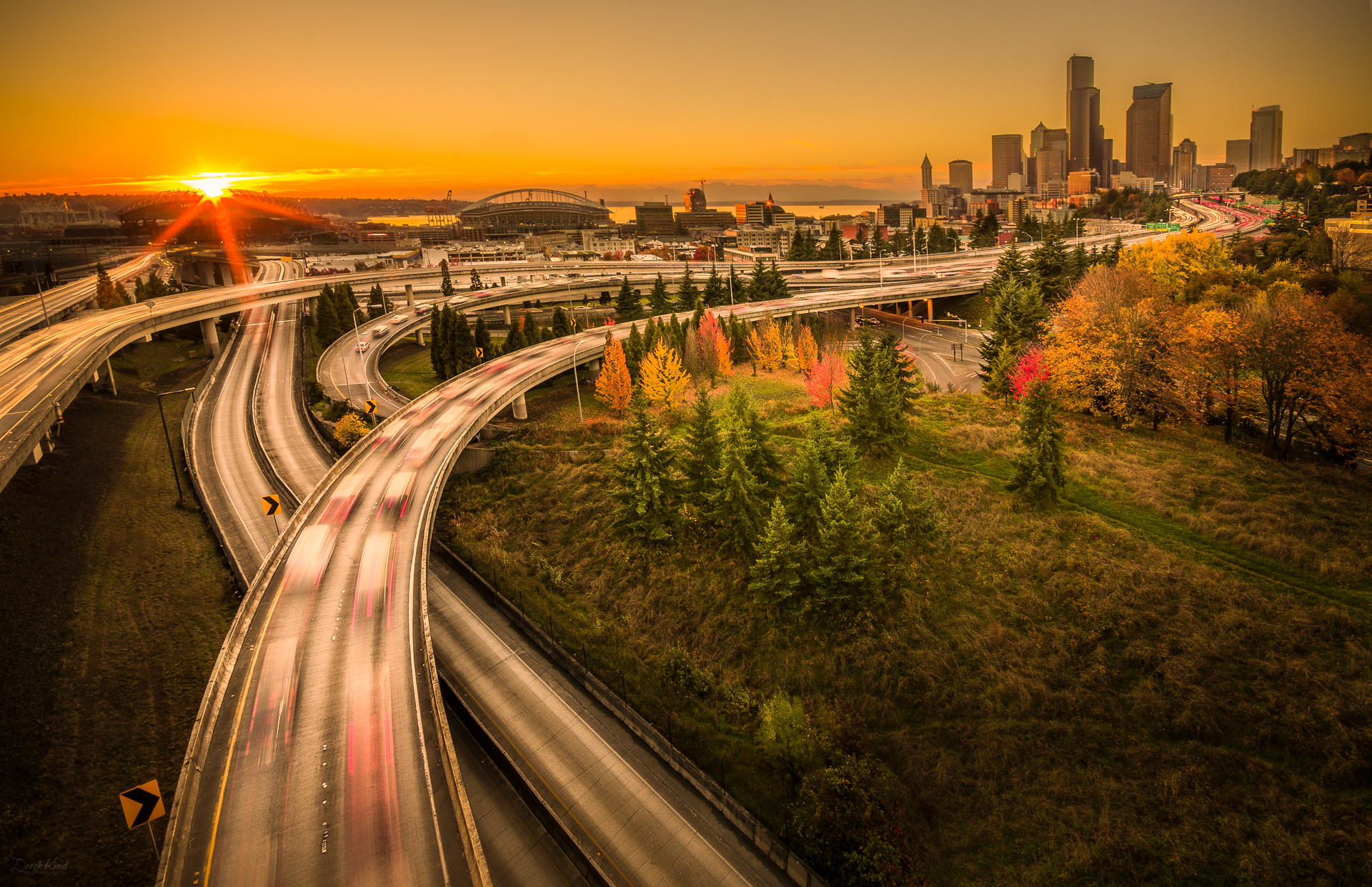 Sunset Seattle by Derek Kind