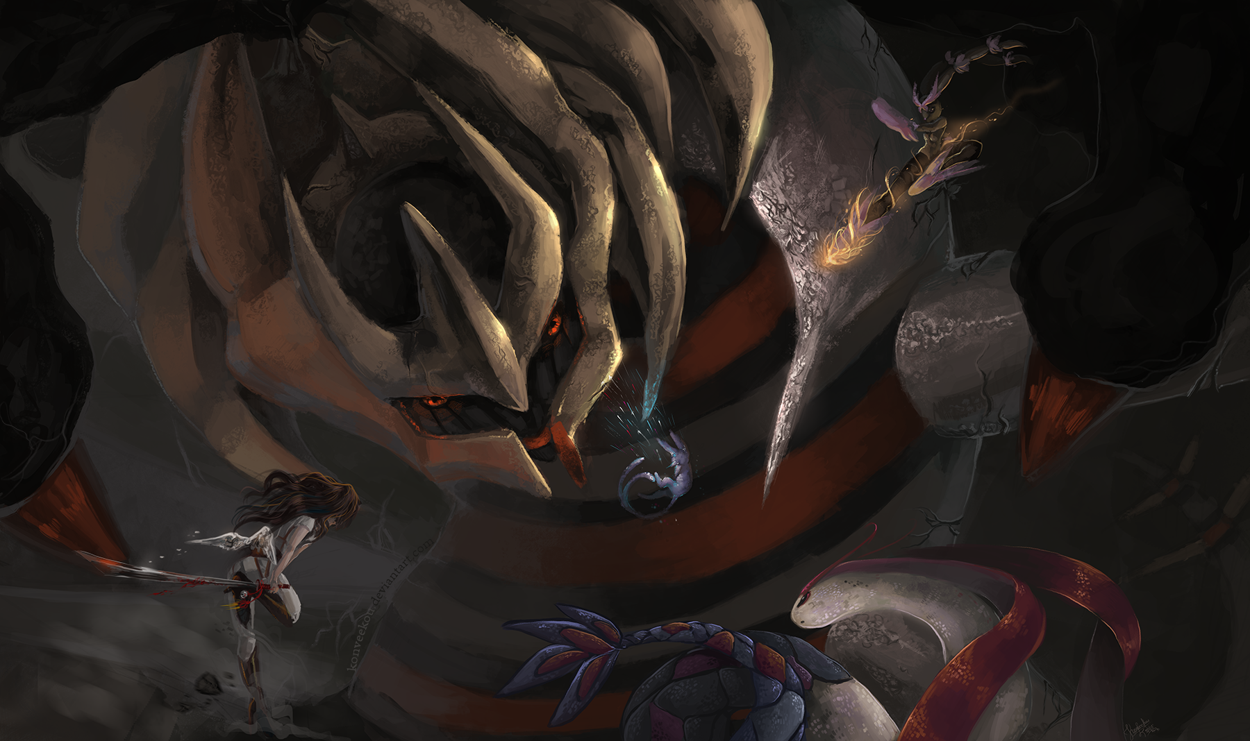 Giratina, cool, pokemon, dark, HD wallpaper