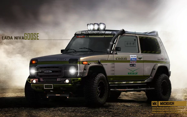 dakar Lada vehicle artistic HD Desktop Wallpaper | Background Image