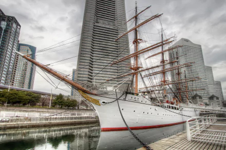 Yokohama ship vehicle Nippon Maru HD Desktop Wallpaper | Background Image