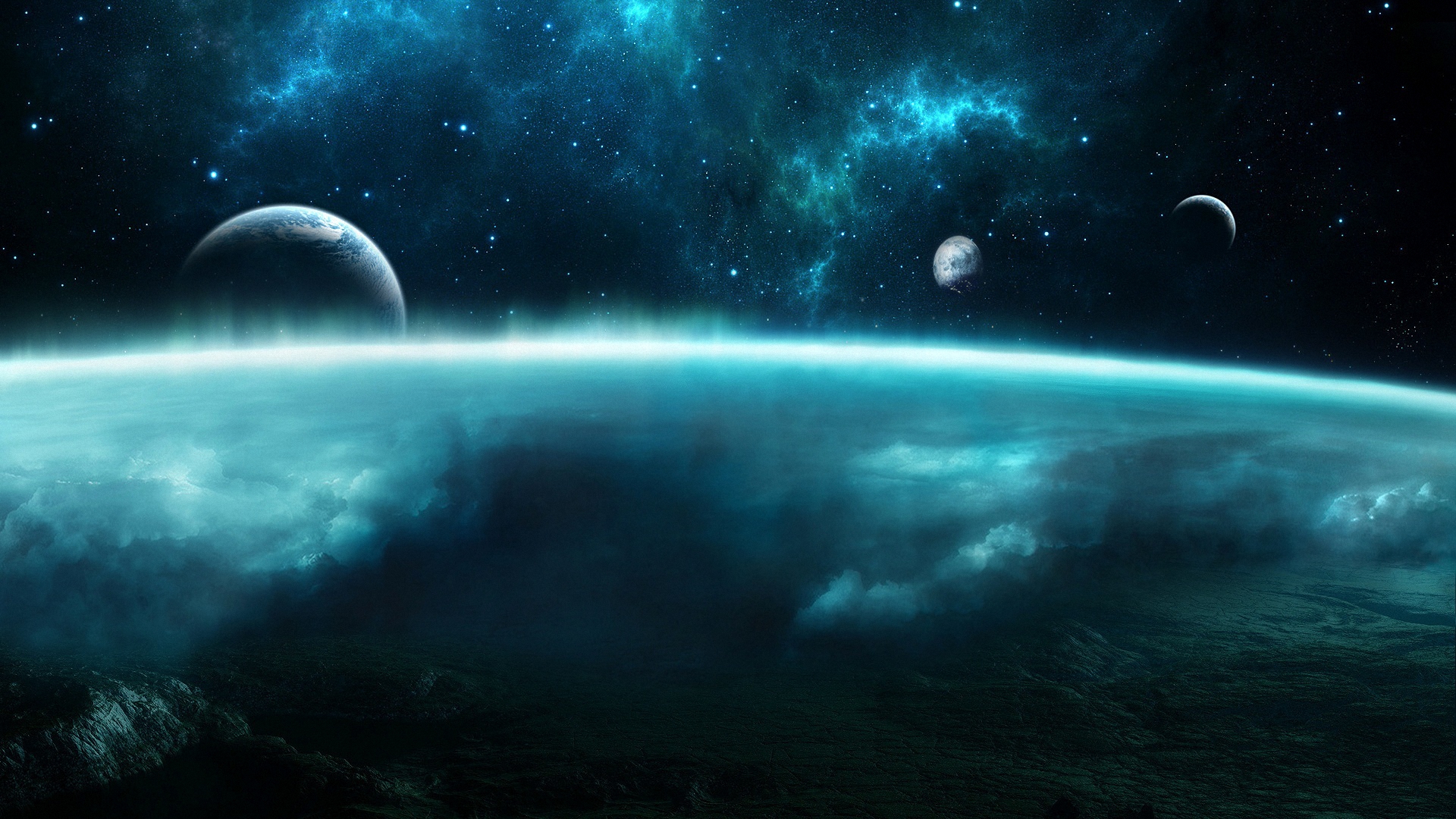 Sci Fi Planetscape HD Wallpaper