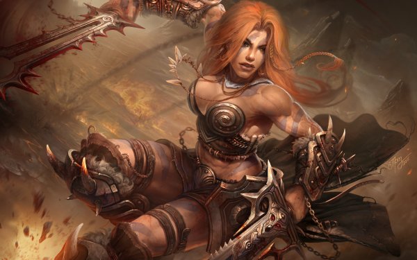 Video Game Diablo III Diablo Barbarian HD Wallpaper | Background Image