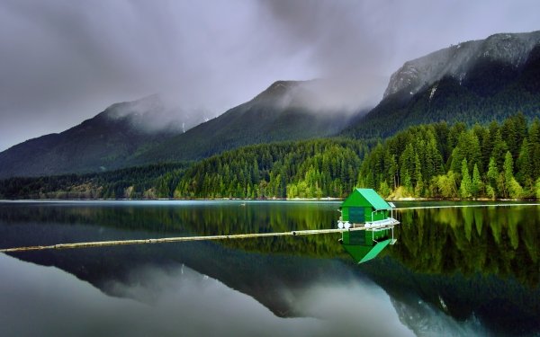 Fotografía Lago Lagos Capilano Lake Canadá Bosque Naturaleza Paisaje Fondo de pantalla HD | Fondo de Escritorio