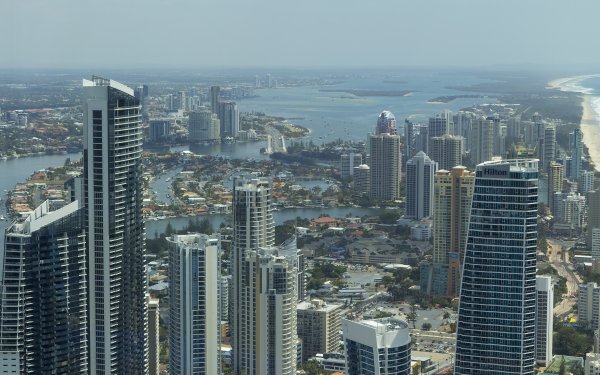 Man Made Gold Coast Cities Australia Queensland City Skyline HD Wallpaper | Background Image