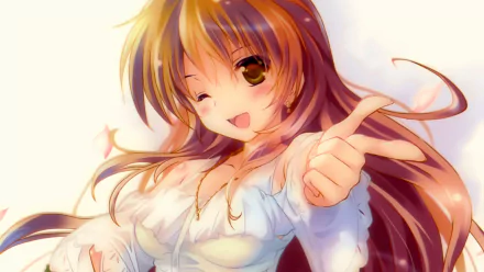 HD desktop wallpaper featuring Kōko Kaga from the anime Golden Time, characterized by vibrant colors and a cheerful pose.
