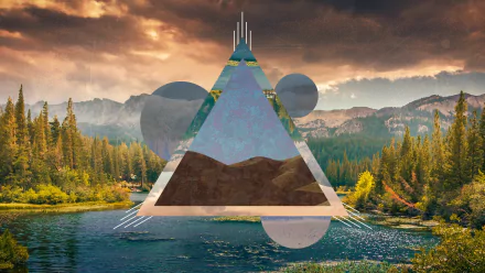 artistic polyscape HD Desktop Wallpaper | Background Image