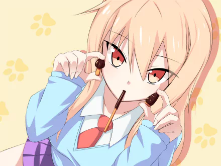 An HD desktop wallpaper featuring Mashiro Shiina from the anime Sakurasou no Pet na Kanojo, showcasing her with a playful expression and vibrant colors.
