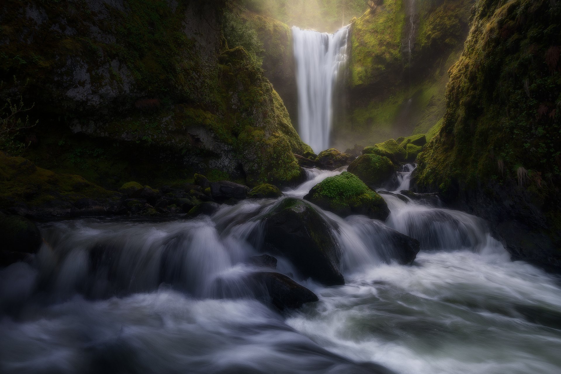 Download Stream Canyon Washington (State) Falls Creek Falls Nature Waterfall HD Wallpaper by Michael Bollino