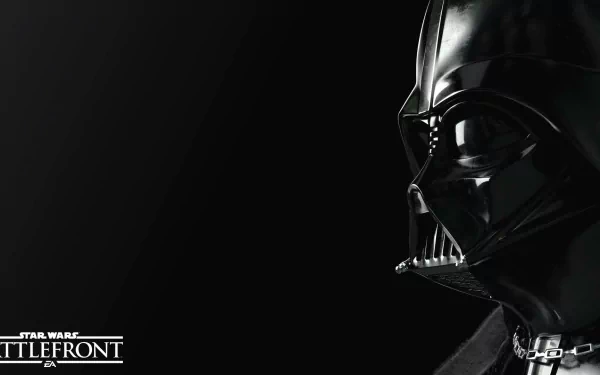 HD wallpaper of Darth Vader from Star Wars Battlefront (2015), showcasing his iconic helmet against a dark background.