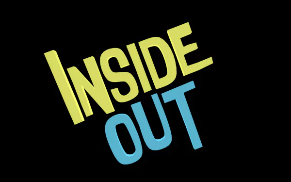 HD PC desktop wallpaper featuring the colorful bold title text Inside Out from the animated movie.