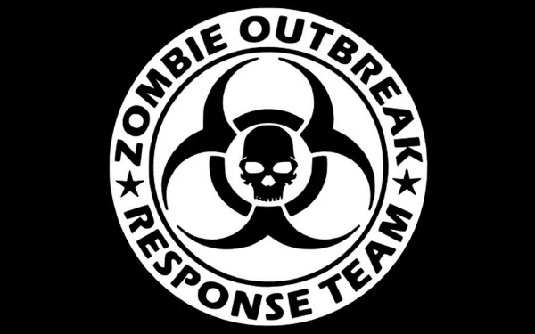 Black & White sticker dark zombie HD Desktop Wallpaper | Background Image