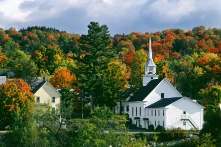 new england vermont fall man made building HD Desktop Wallpaper | Background Image