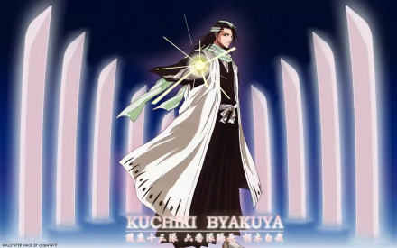 Byakuya Kuchiki Anime Bleach HD Desktop Wallpaper | Background Image