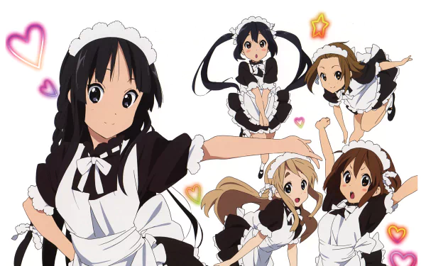 Azusa Nakano Tsumugi Kotobuki Ritsu Tainaka Yui Hirasawa Mio Akiyama Anime K-ON! HD Desktop Wallpaper | Background Image
