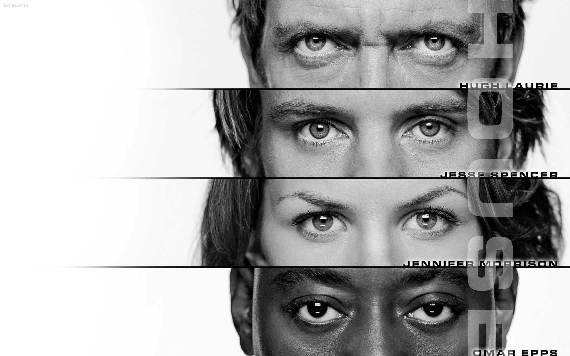 Hugh Laurie, Omar Epps, Jesse Spencer, Jennifer Morrison - the cast of House M.D.