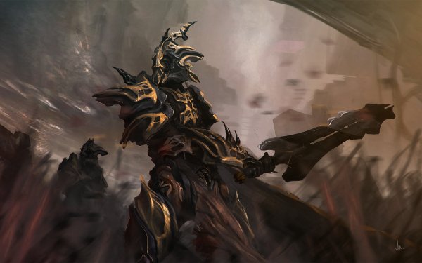 Fantasy Warrior Sword Armor HD Wallpaper | Background Image