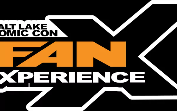 HD PC desktop wallpaper featuring bold graphic text promoting the Salt Lake Comic Con Fan Experience with a dynamic comic style design.