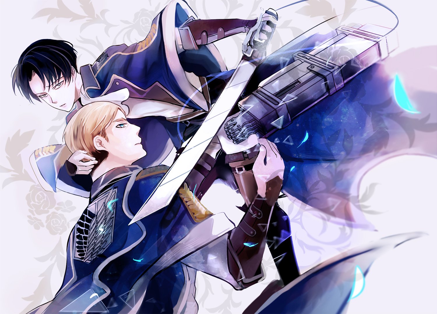 Levi Ackerman and Erwin Smith HD Wallpaper