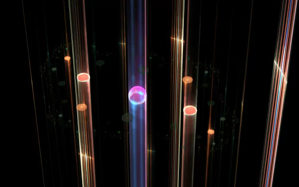 An abstract HD desktop wallpaper featuring vibrant colors and energetic lines, creating a dynamic composition that captivates the viewer with its artistic flair.