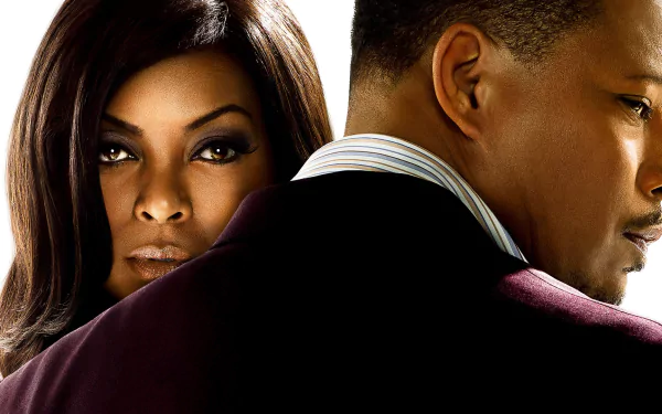 HD PC desktop wallpaper featuring two main characters from the TV show Empire, highlighting intense expressions and dramatic lighting.