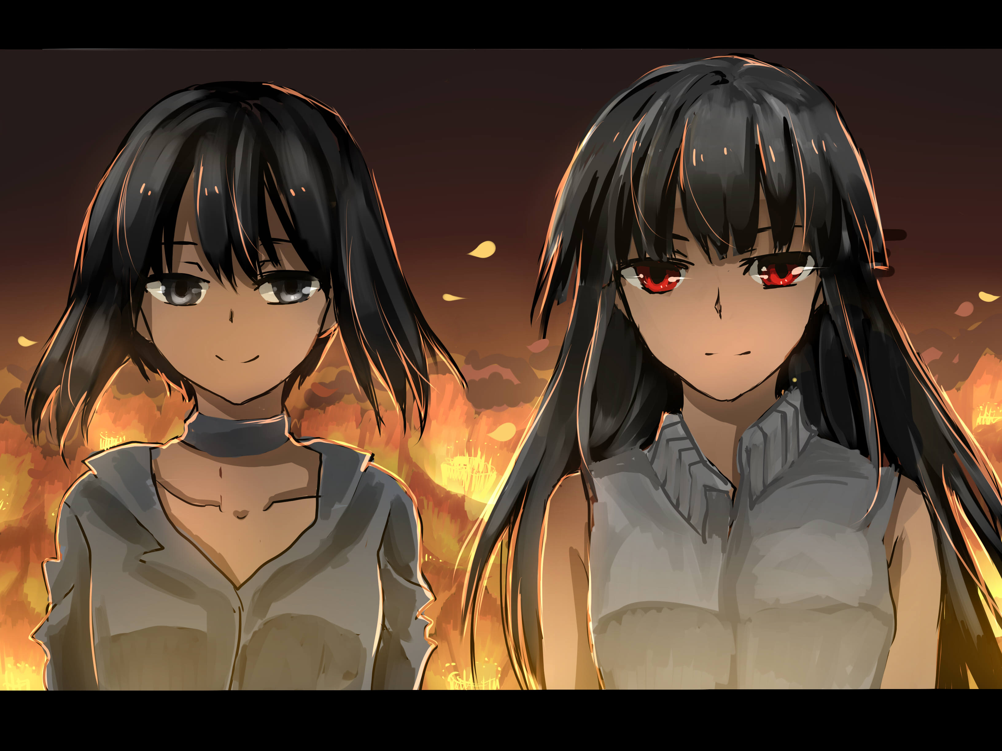 Akame and Kurome by Lara E (pixiv)