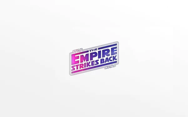 HD PC desktop wallpaper featuring the logo of the movie Star Wars Episode V: The Empire Strikes Back on a clean white background.
